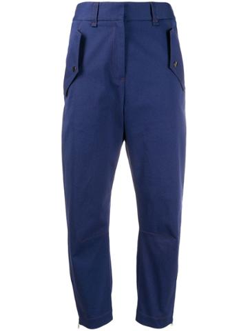Brag-wette Straight Leg Trousers - Blue