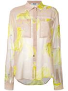 Msgm Banana Print Shirt, Women's, Size: 42, Nude/neutrals, Polyester