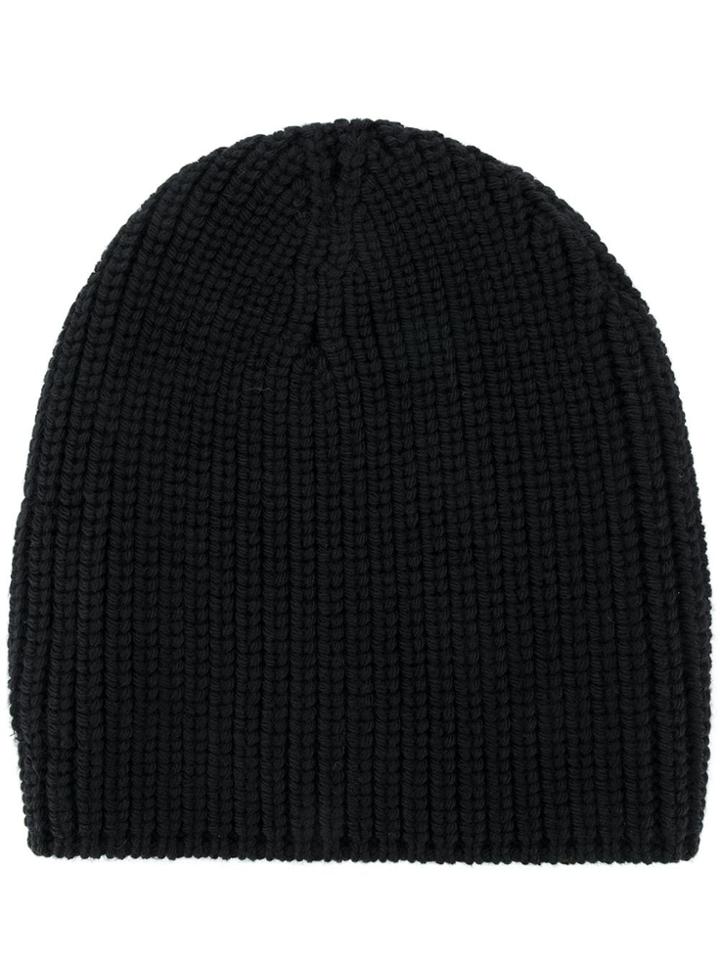Ermanno Scervino Cable Knit Hat - Black