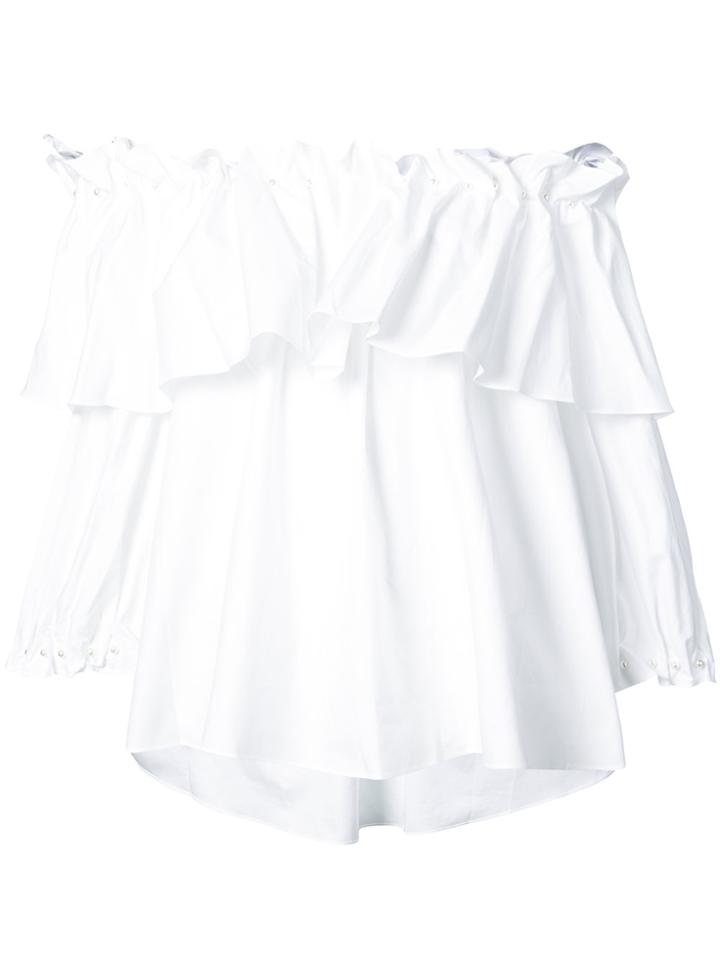 Jonathan Simkhai Ruffled Off-shoulder Top - Unavailable