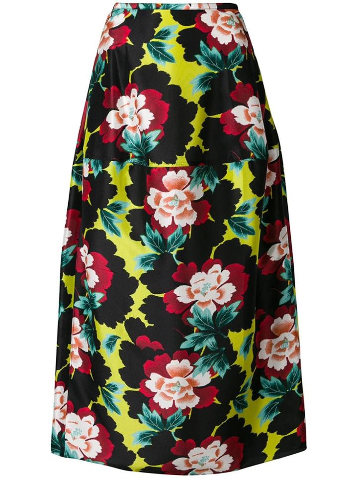 Kenzo Psychadelic Floral Skirt - Black