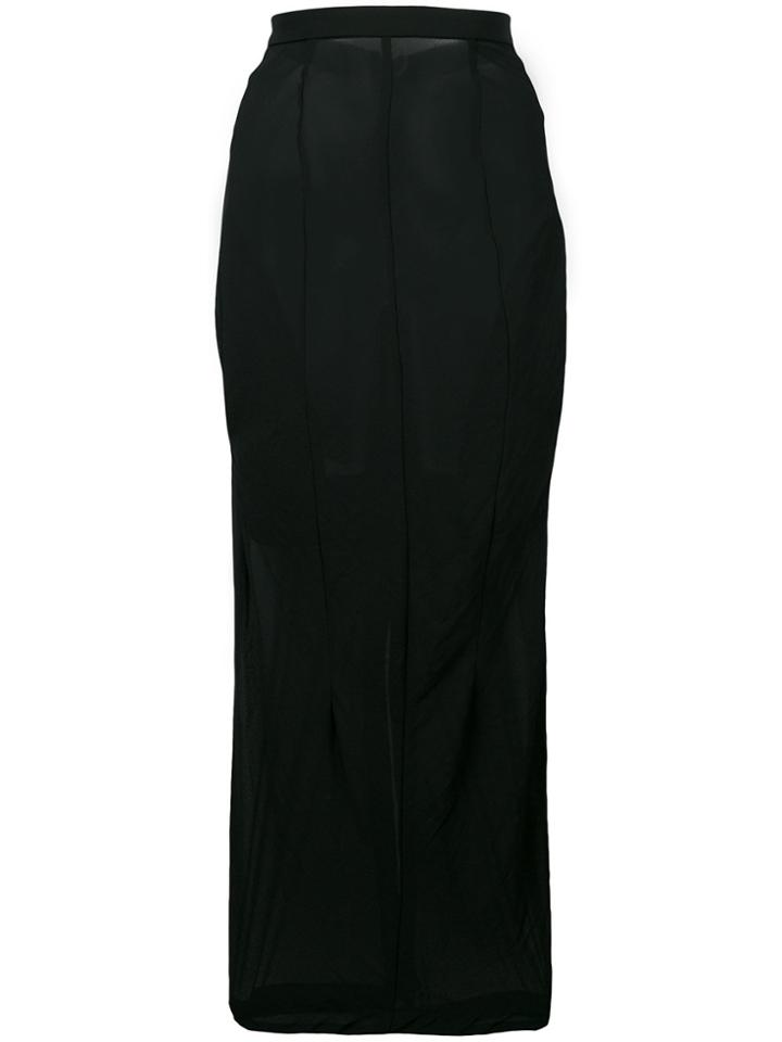 Comme Des Garçons Vintage 1992 Sheer Fitted Skirt - Black