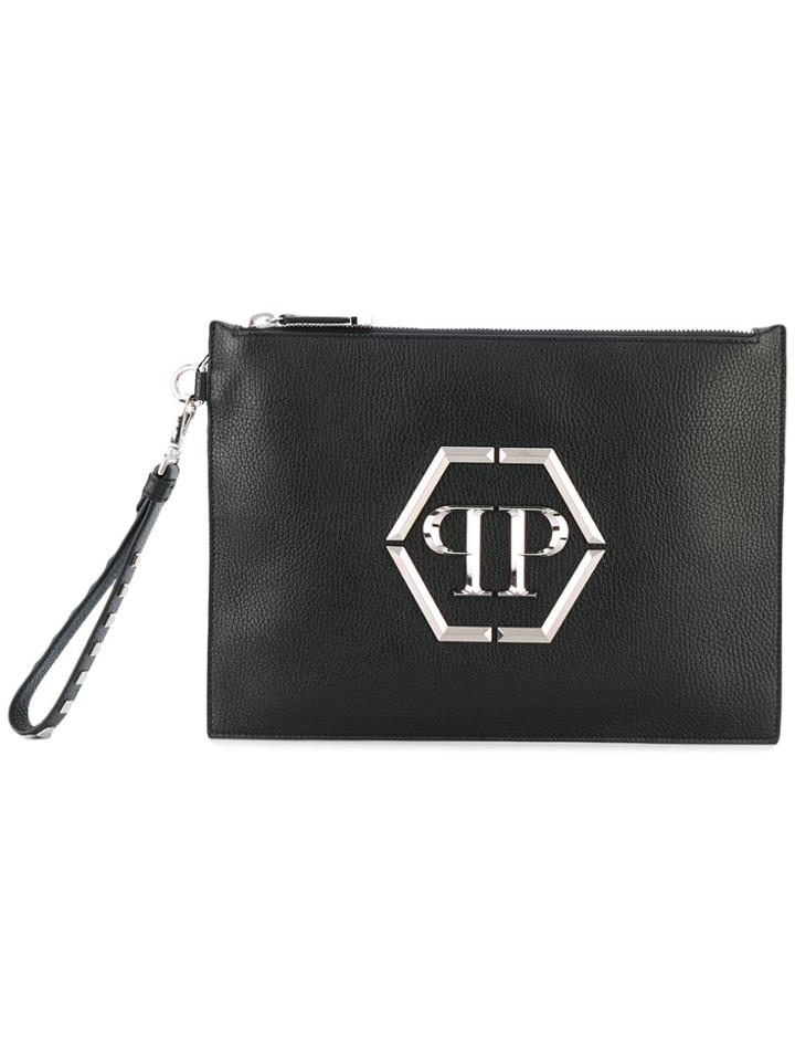 Philipp Plein Poyel Clutch - Black