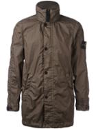 Stone Island Zip-up Jacket, Men's, Size: Medium, Brown, Polyimide
