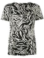 Proenza Schouler Zebra Short Sleeve T-shirt - Black