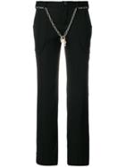 Jean Paul Gaultier Vintage Straight Trousers With Chain Belt - Black