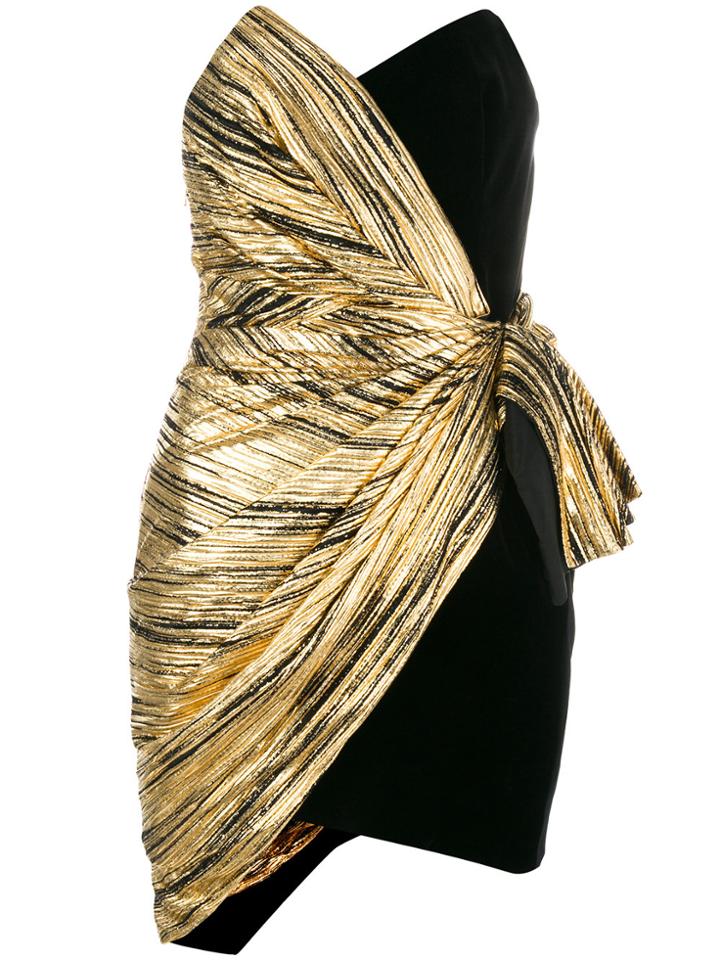 Alexandre Vauthier Metallic Strapless Dress