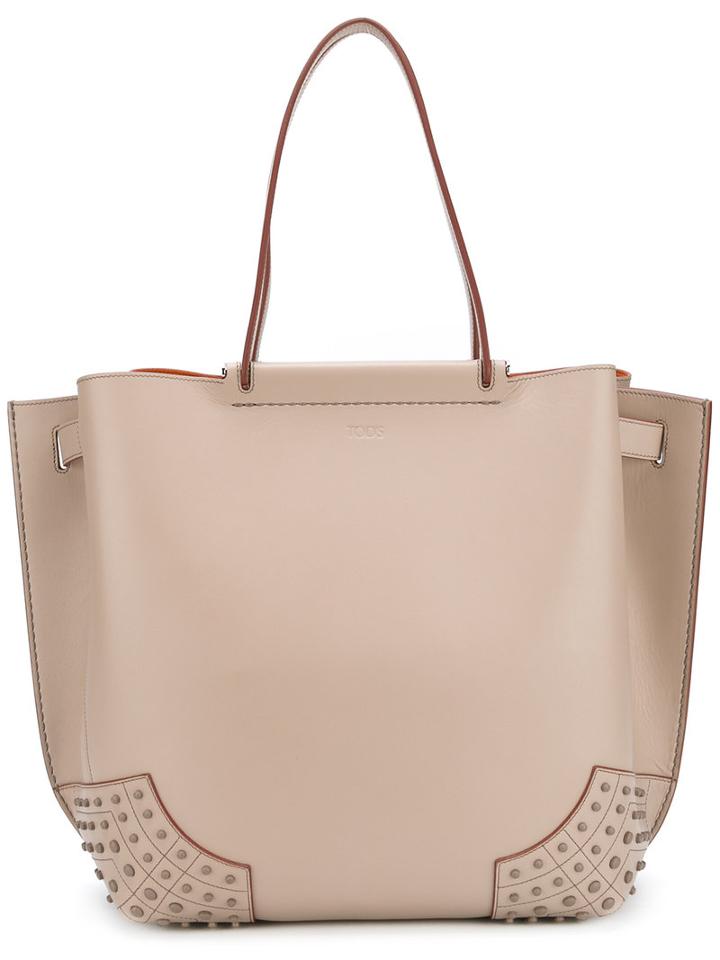 Tod's - Classic Shopping Bag - Women - Calf Leather - One Size, Women's, Nude/neutrals, Calf Leather