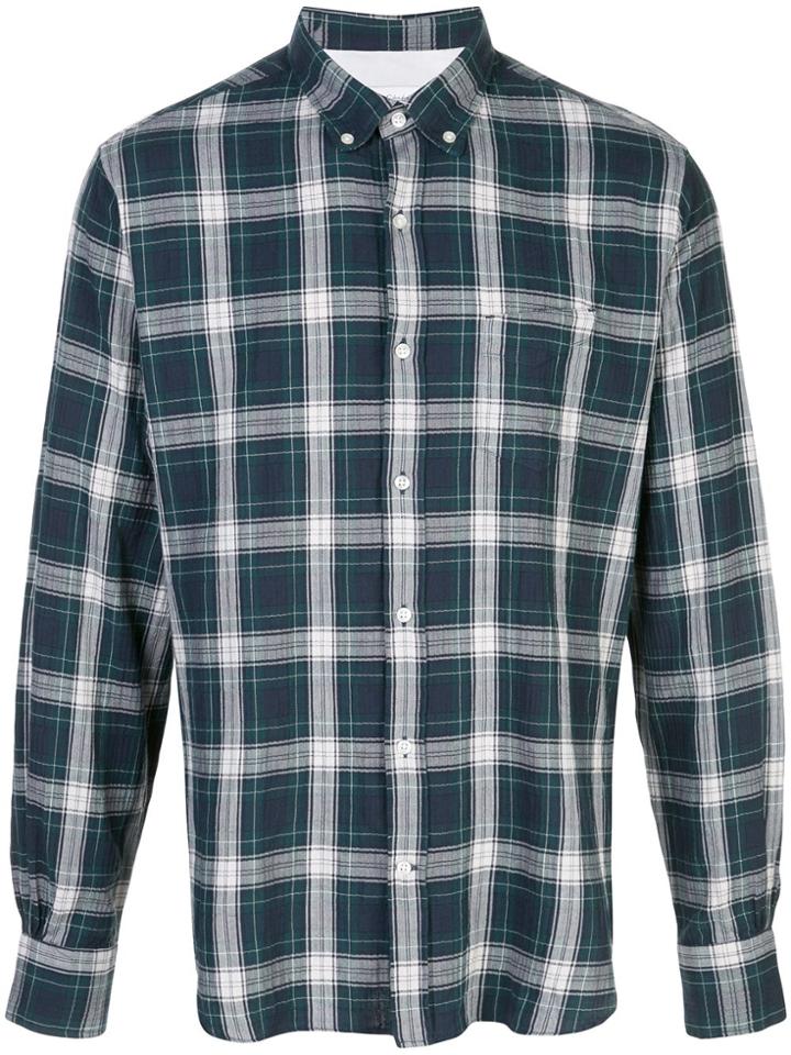 Officine Generale Plaid Long-sleeve Shirt - Green