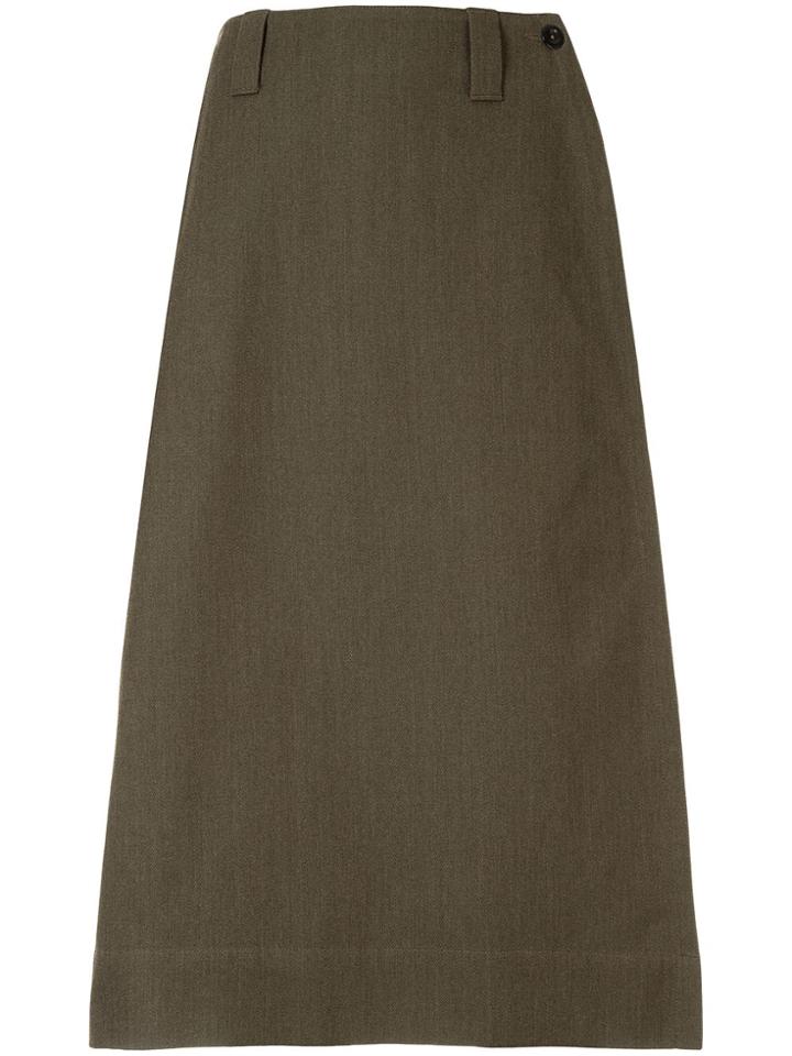 Margaret Howell Large-pocket High-waisted Skirt - Green