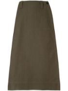 Margaret Howell Large-pocket High-waisted Skirt - Green