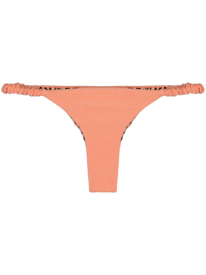 Reina Olga Scrunchie Terry Cloth Bikini Bottoms - Pink