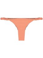 Reina Olga Scrunchie Terry Cloth Bikini Bottoms - Pink