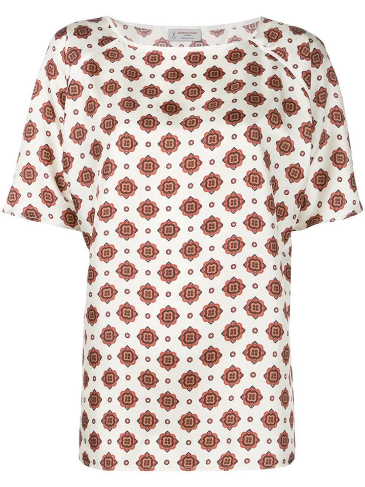 Alberto Biani Geometric Printed T-shirt - Neutrals