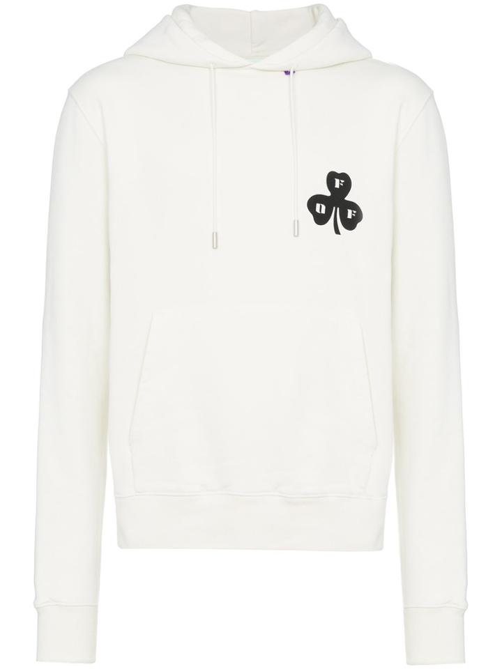 Off-white White Globe Print Hoodie