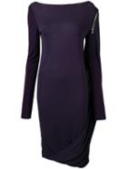 Jean Paul Gaultier Pre-owned Convertible Draped-detail Dress - Purple