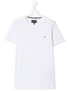 Emporio Armani Kids Teen Chest Logo T-shirt - White