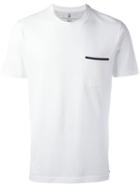 Brunello Cucinelli Striped Pocket T-shirt, Men's, Size: Large, White, Cotton