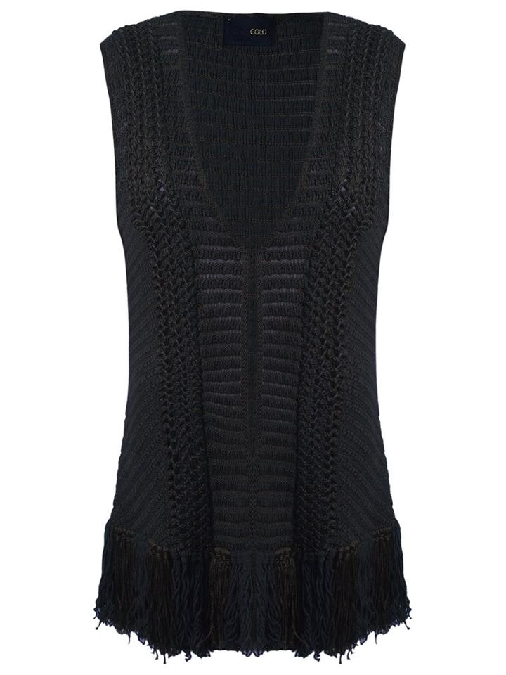 Andrea Bogosian Knit Best, Women's, Size: P, Blue, Viscose