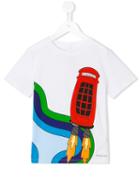 Burberry Kids Rocket Phone Box Print T-shirt, Boy's, Size: 12 Yrs, White