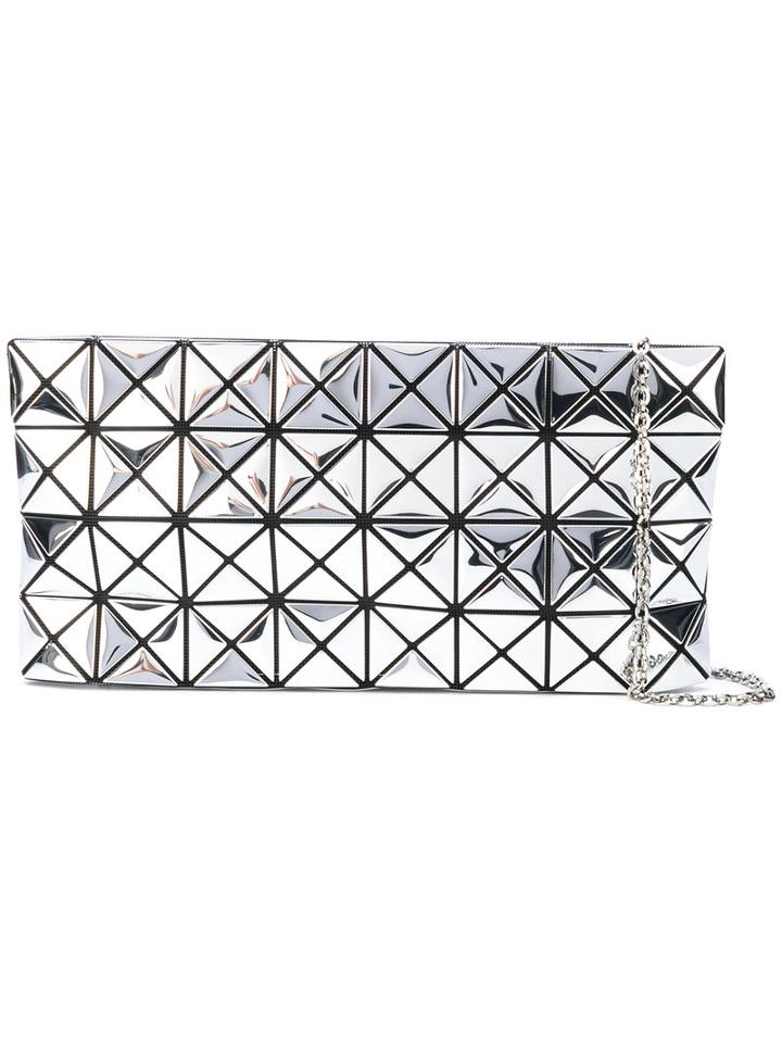 Bao Bao Issey Miyake - Geometric Structure Zipped Clutch - Women - Pvc - One Size, Grey, Pvc