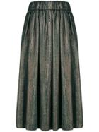 Forte Forte Metallic Midi Skirt - Green