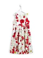 Dolce & Gabbana Kids Floral Print Dress, Girl's, Size: 8 Yrs, White