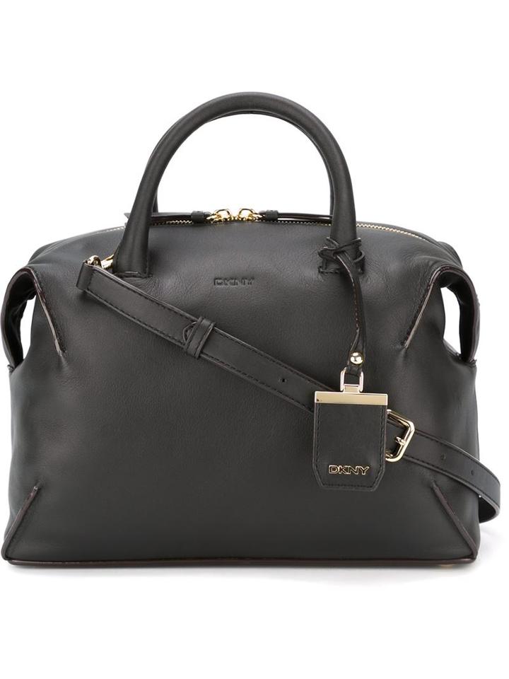 Dkny Top Zip Tote, Women's, Black, Leather