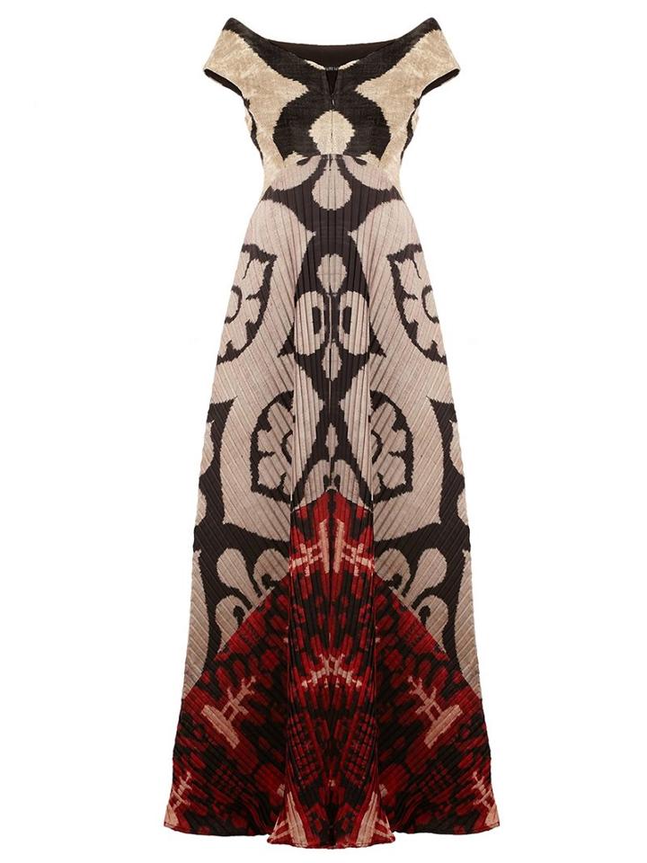 Afroditi Hera Mirrored Print Dress
