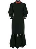 Christopher Kane Rag Sleeve And Hem Dress - Black