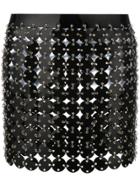 Paco Rabanne Short Disc Skirt - Black