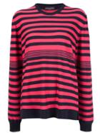 Sonia Rykiel Striped Jumper, Women's, Size: Small, Pink/purple, Cotton/virgin Wool