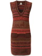 Hermès Vintage Sleeveless Knitted Dress - Brown