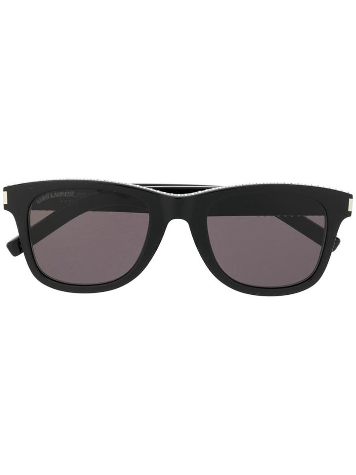 Saint Laurent Eyewear Stud Embellished Sunglasses - Black