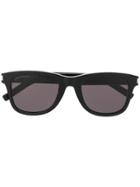 Saint Laurent Eyewear Stud Embellished Sunglasses - Black