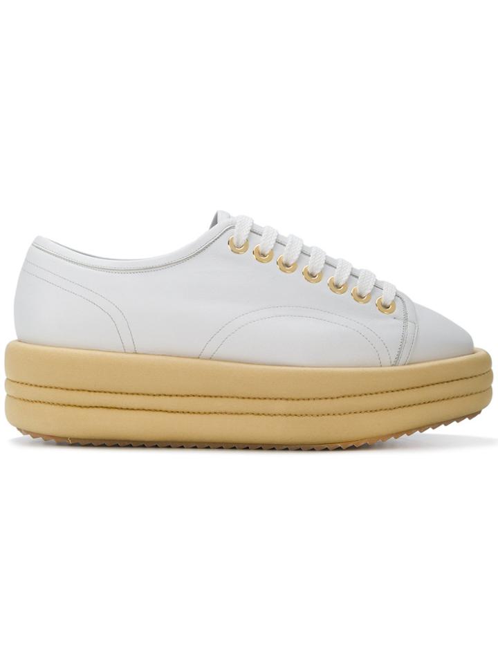 Marc Ellis Diva Platform Sneakers - White