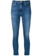 Citizens Of Humanity Frayed Edges Cropped Jeans - Blue