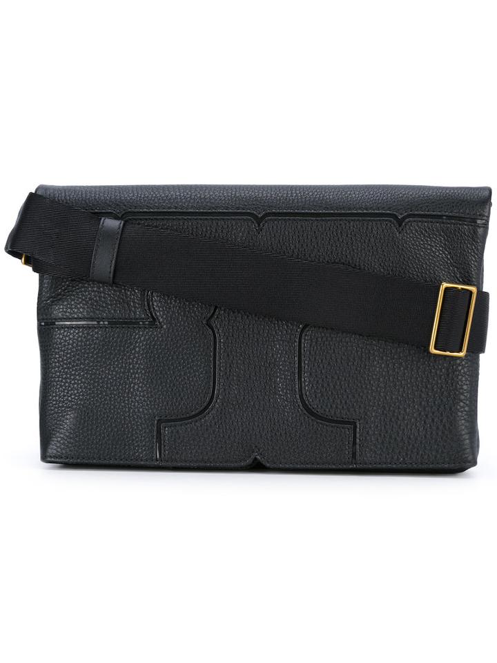 Tory Burch - Serif Cross-body Bag - Women - Leather - One Size, Black, Leather
