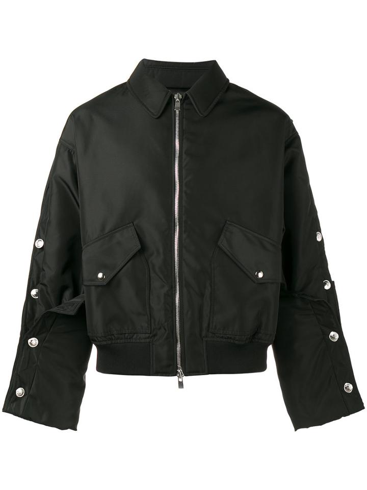 Y / Project - Oversized Flight Jacket - Men - Polyamide/polyester/acetate - M, Black, Polyamide/polyester/acetate