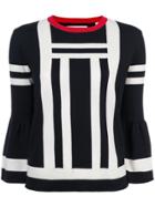 Chinti & Parker Stripe Detail Sweater - Blue