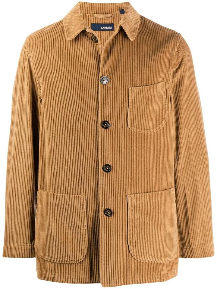 Lardini Corduroy Button Shirt Jacket - Brown