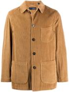 Lardini Corduroy Button Shirt Jacket - Brown