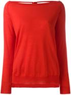 P.a.r.o.s.h. Open Back Sweater, Women's, Red, Cashmere