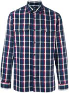 Vince Plaid Shirt, Men's, Size: Large, Blue, Cotton