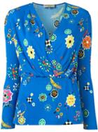 Emilio Pucci Draped Floral Print Top