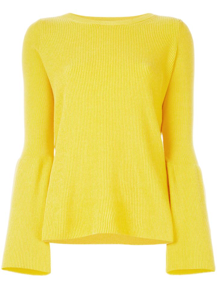 Stella Mccartney Ribbed Flared Jumper - Yellow & Orange