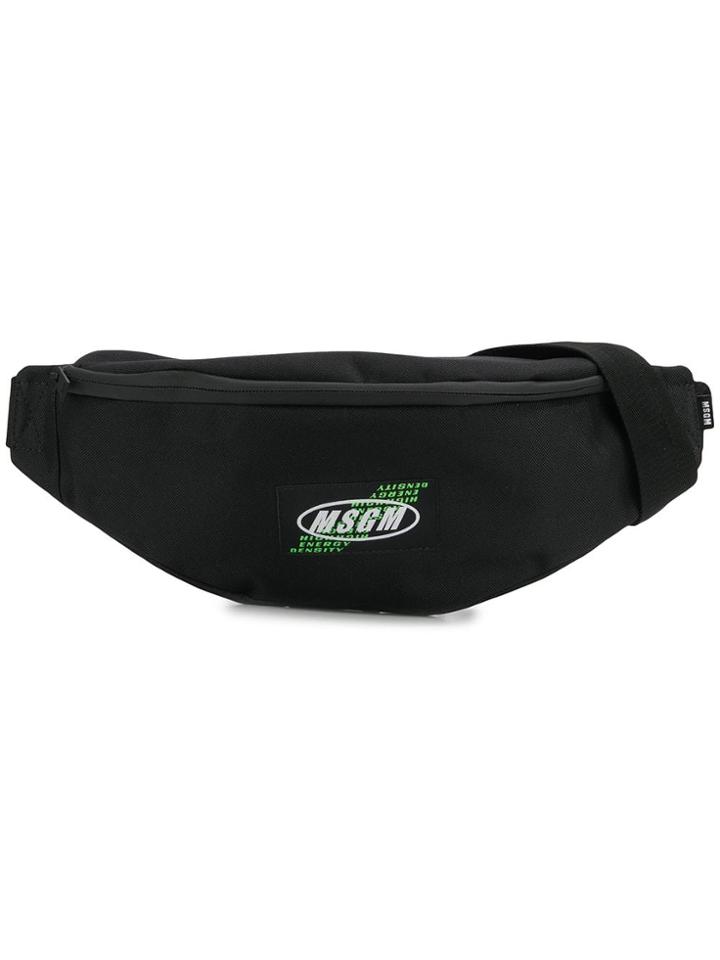 Msgm Logo Belt Bag - Black