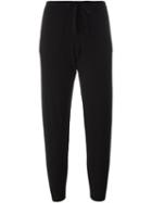 Allude Cropped Track Pants, Women's, Size: Small, Black, Cashmere/virgin Wool