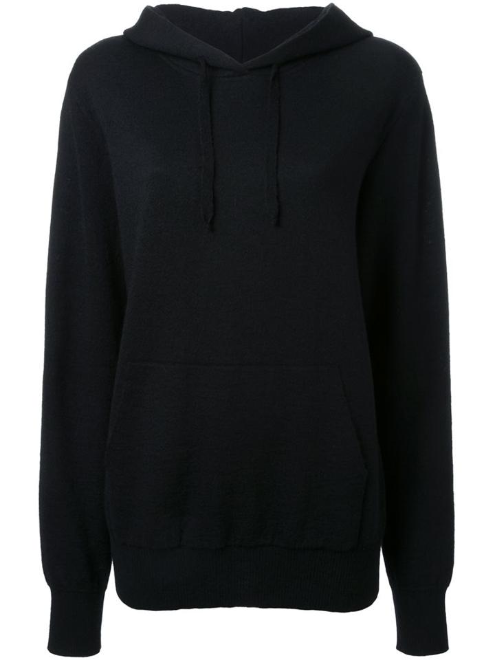 Rito Drawstring Front Pocket Hoodie, Women's, Size: 38, Black, Mohair