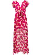 Pinko Floral Flared Maxi Dress
